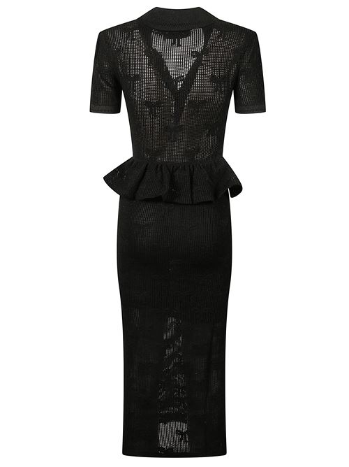 Abito midi con fiocco SELF PORTRAIT | PF25047MBLACK